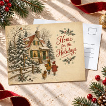 Vintage-Weihnachts-Cottage-Heim für die Feiertage