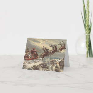 Vintage-Weihnachts-Dankeschön Dankeskarte