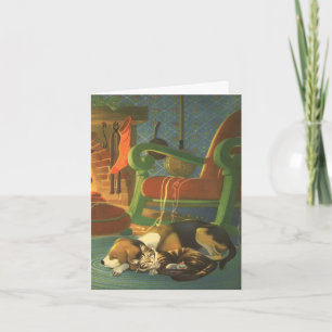 Vintage Weihnachts-Dankeschön Dankeskarte