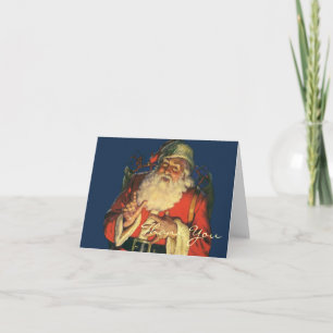 Vintage-Weihnachts-Dankeschön Dankeskarte