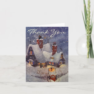 Vintage-Weihnachts-Dankeschön Dankeskarte