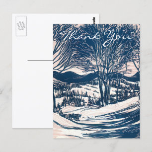 Vintage-Weihnachts-Dankeschön Postkarte