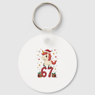 Vintage-Weihnachts-Einhorn 67 Süße Feiertags-Dabbi Schlüsselanhänger