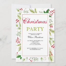 Vintage Weihnachts-Einladung Einladung