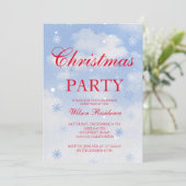 Vintage Weihnachts-Einladung Einladung (Stehend Vorderseite)