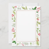 Vintage Weihnachts-Einladung Einladung (Rückseite)