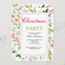 Vintage Weihnachts-Einladung