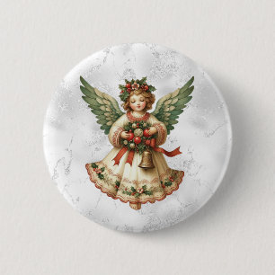 Vintage-Weihnachts-Engel-Knopf Button