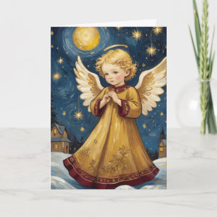 Vintage-Weihnachts-Engel-Kunst mit individuellem T Karte