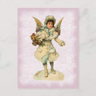 Vintage-Weihnachts-Engel-Postkarte Feiertagspostkarte