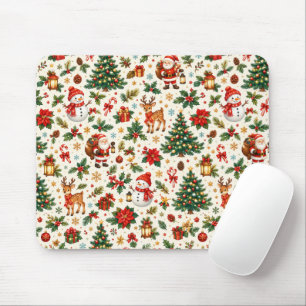 Vintage-Weihnachts-Feiertags-Mauspad mit festliche Mousepad