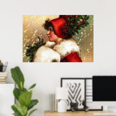 Vintage Weihnachts Grüße Poster (Heimbüro)