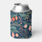 Vintage Weihnachts Hand gezogen Nahtlos Dosenkühler (Kanne Vorderseite)