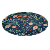 Vintage Weihnachts Hand gezogen Nahtlos Schneidebrett (Ecke)