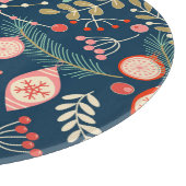 Vintage Weihnachts Hand gezogen Nahtlos Schneidebrett (Ecke)