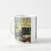 Vintage-Weihnachts-Haustiere im Wohnzimmer Kaffeetasse (Vorderseite Links)