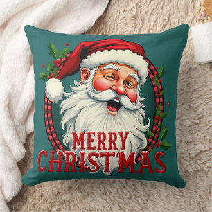 Vintage Weihnachts-Illustration Kissen