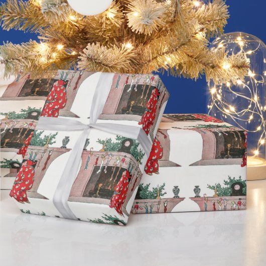 Vintage-Weihnachts-Kaminschmuck Geschenkpapier (Feiertage)