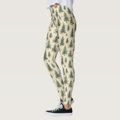 Vintage-Weihnachts-Kiefernmuster (3) Leggings (Links)