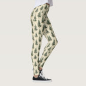 Vintage-Weihnachts-Kiefernmuster (3) Leggings (Rechts)