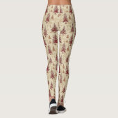 Vintage-Weihnachts-Kiefernmuster (4) Leggings (Rückseite)