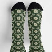 Vintage-Weihnachts-Kranzmuster Socken (Oben)