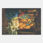 Vintage Weihnachts Krippe Szenes Variety Pack Geschenkpapier Set (Vorderseite)