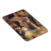 Vintage-Weihnachts-Krippenszene, 3 Hirten und Jesu Magnet (Rechte Seite)
