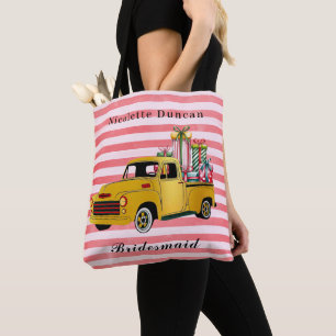 Vintage-Weihnachts-LKW-Brautjungfer-Geschenk Tasche