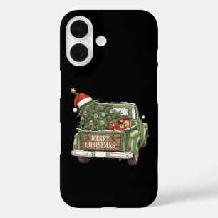 Vintage-Weihnachts-Lkw Frohe Weihnachten Männer Fr iPhone 16 Hülle