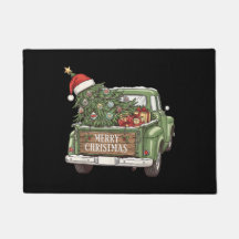 Vintage-Weihnachts-Lkw Frohe Weihnachten Männer Fr