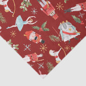 Vintage-Weihnachts-Nussknacker-Märchen Rot Seidenpapier (Ausschnitt)
