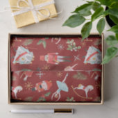 Vintage-Weihnachts-Nussknacker-Märchen Rot Seidenpapier (Geschenk)