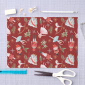 Vintage-Weihnachts-Nussknacker-Märchen Rot Seidenpapier (Handwerk)