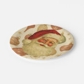 Vintage-Weihnachts-Papierteller Pappteller (Schrägansicht)