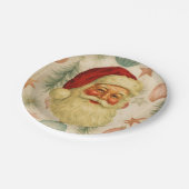 Vintage-Weihnachts-Papierteller Pappteller (Schrägansicht)