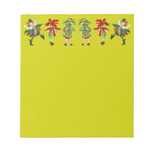Vintage-Weihnachts-Pixies Notizblock