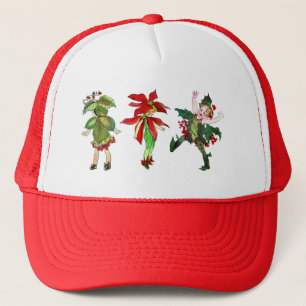 Vintage-Weihnachts-Pixies Truckerkappe