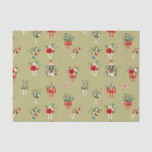 Vintage-Weihnachts-Poinsettie, Weihnachtsbaumschmu Seidenpapier