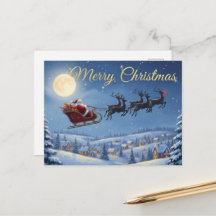 Vintage-Weihnachts-Postkarte