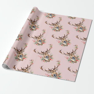 Vintage-Weihnachts-Rentier-Geschenkpapier Geschenkpapier