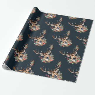 Vintage-Weihnachts-Rentier-Geschenkpapier Geschenkpapier