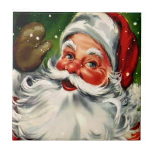 Vintage-Weihnachts-Santa-Feiertagsfliese Fliese