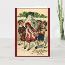 Vintage-Weihnachts-Schneemann-Winter