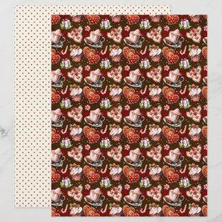 Vintage-Weihnachts-Scrapbook-Papier