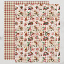 Vintage-Weihnachts-Scrapbook-Papier