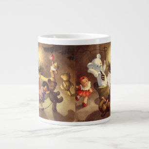 Vintage-Weihnachts-Spielzeug, tanzende Puppen, Ted Jumbo-Tasse