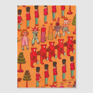 Vintage-Weihnachts-Spielzeugparade 1907 Puck-Magaz Magnetkarte