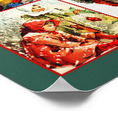 Vintage Weihnachts- und Winterlandschaft Poster (Ecke)