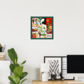 Vintage Weihnachts- und Winterlandschaft Poster (Heimbüro)